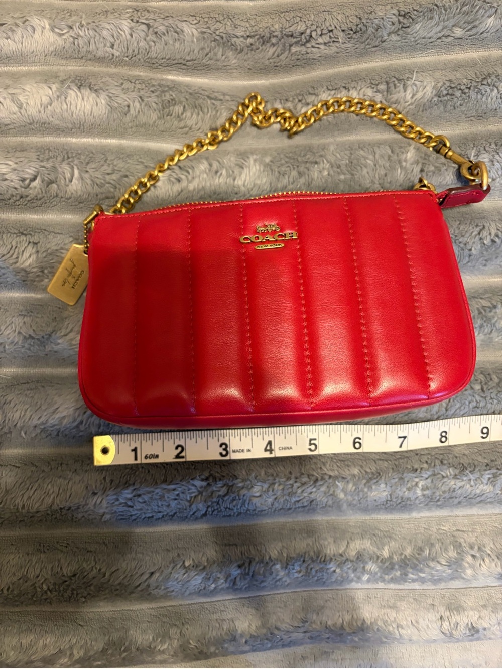 Coach Jennifer Lopez Nolita Red Quilted Leather bag